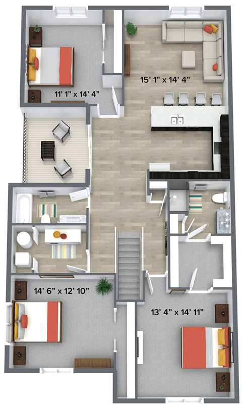 2 bedroom floor plan  the residences at